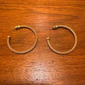Dean Davidson Woven Gold Large Hoop Earrings